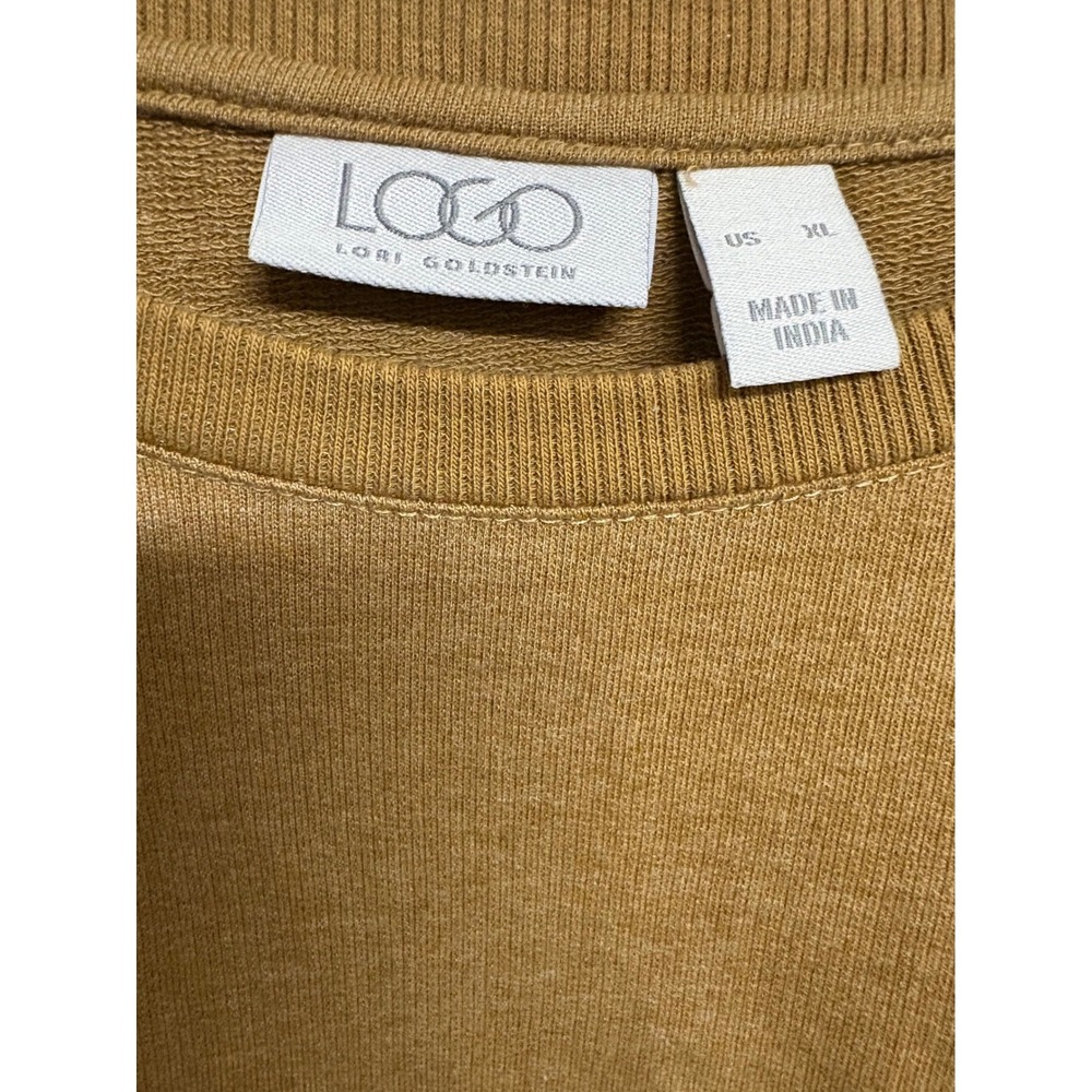 LOGO by Lori Goldstein, 3/4 Sleeves Mustard Yellow Top, Women's Size XL‎ - Picture 3 of 6